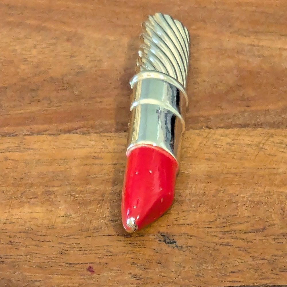 Vintage Red Lipstick Pin - Picture 3 of 5